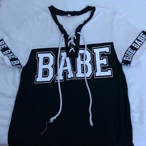 Black and white tee🖤🤍